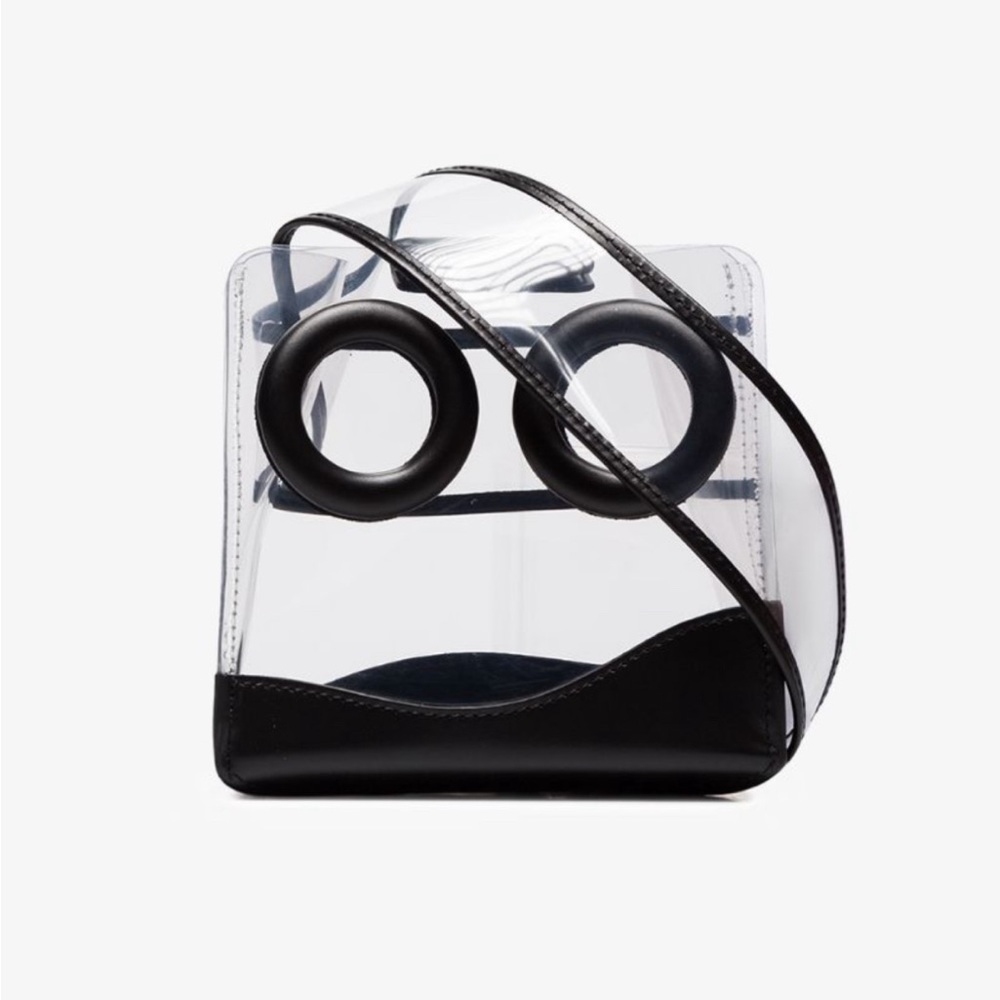 BOYY Deon Blue Leather Transparent Belt Bag